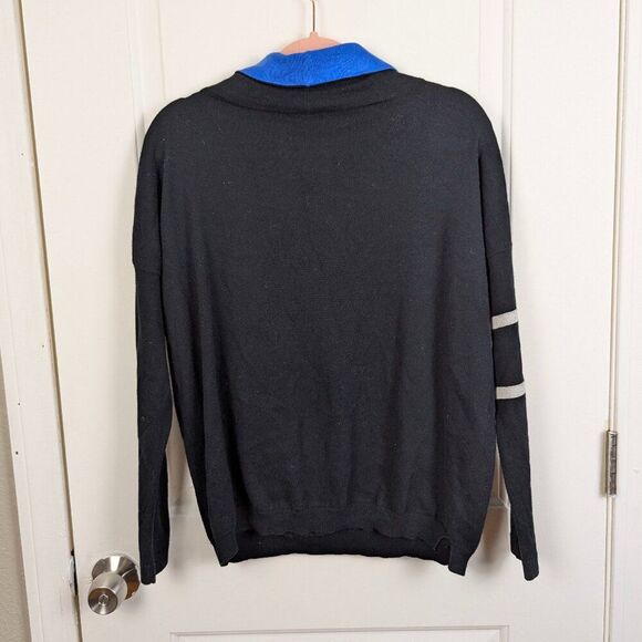 Lisa Todd | Grey/Blue Athletic Cowl Neck Pullover Sweater Sz Small - Picture 2 of 11